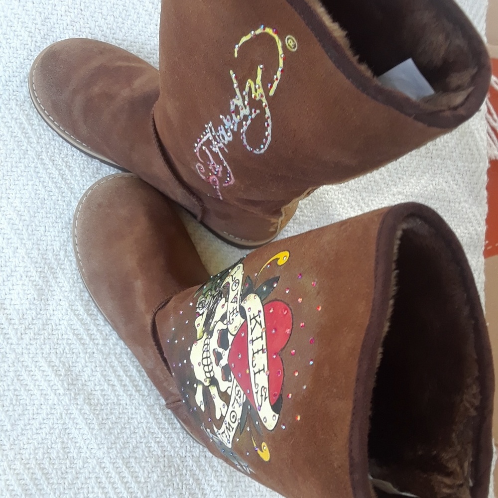 ed hardy boots size #6
